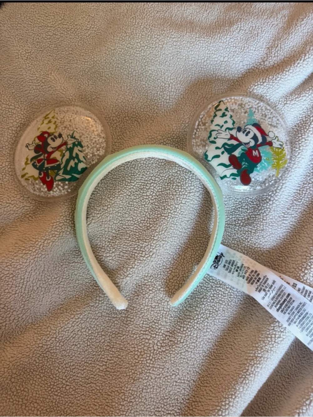 Christmas snow globe Mickey  ears